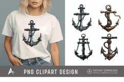 Watercolor Pirate Anchor Clipart Product Image 1