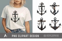 Watercolor Pirate Anchor Clipart Product Image 1