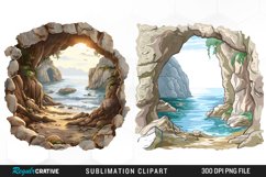 Watercolor Pirates Cove PNG Set Clipart Product Image 1