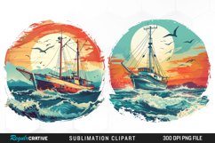 Watercolor Ship Pirates Cove Exquisite Clipart Product Image 1