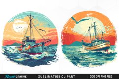 Watercolor Ship Pirates Cove Exquisite Clipart Product Image 1