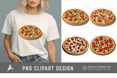 Watercolor Pizza Sublimation Clipart Product Image 1