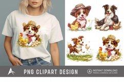 Watercolor Playful Farm Dog Clipart Product Image 1