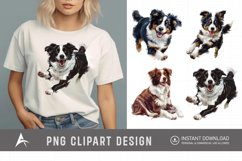 Watercolor Playful Farm Dog Clipart Product Image 1