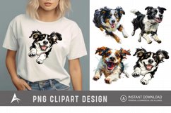 Watercolor Playful Farm Dog Clipart Product Image 1