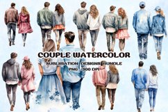 Watercolor couple clipart, bundle sublimation Product Image 1