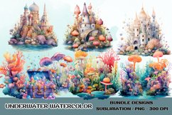 WATERCOLOR CLIPART, Underwater clip art, ocean PNG Product Image 1