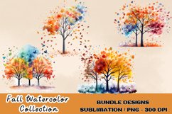 Watercolor Fall Decor Clipart, Autumn, Thanksgiving clipart Product Image 1
