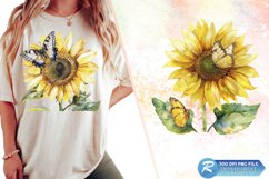 Sunflower With Butterfly Clipart Bundle Product Image 4