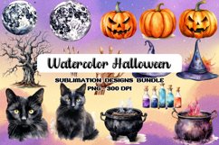 Halloween Magic Sublimation PNG, Clipart Bundle Product Image 1
