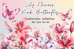 Lily Watercolor Flower Sublimation Product Image 1