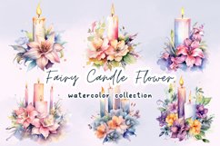 Fairy Candle Flower Watercolor Sublimation Product Image 1