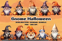 Halloween gnomes clipart bundle Fall Sublimation Product Image 1