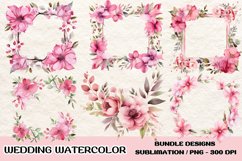 Watercolor Wedding Clipart, Wedding Elements Sublimation Product Image 1