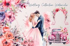 Wedding Collection Watercolor Sublimation Clipart Product Image 1