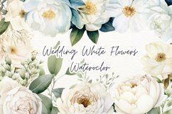 Wedding White Watercolor Sublimation Clipart Product Image 1