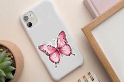 Watercolor Butterfly Sticker Clipart Bundle Product Image 4