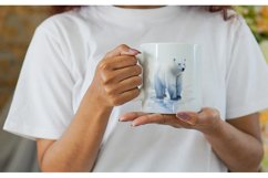 Watercolor Polar Bear | Mug sublimation design Product Image 2