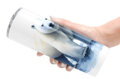 Watercolor Polar Bear | Tumbler Sublimation Wrap Product Image 6