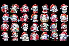 Merry christmas polar bear Sublimation animal clipart bundl Product Image 3