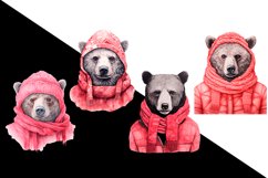White bears Watercolor Sublimation clipart PNG Product Image 2