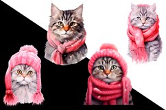 Cute cats Watercolor Sublimation clipart PNG Product Image 2