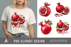 Watercolor Pomegranate Clipart Product Image 1