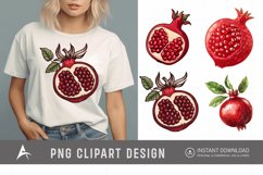 Watercolor Pomegranate Clipart Product Image 1