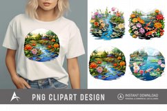 Watercolor Pond Clipart Product Image 1