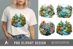 Watercolor Pond Clipart Product Image 1