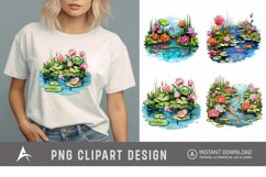 Watercolor Pond Clipart Product Image 1