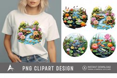 Watercolor Pond Clipart Product Image 1
