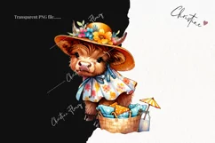 Beach Highland Cow PNG | Summer PNG Product Image 2