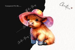 Summer Highland Cow PNG | Summer PNG Product Image 2