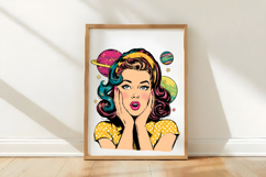 Watercolor Pop-Art Girl Clipart Product Image 3