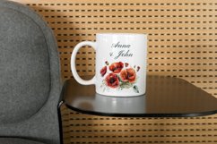 60 Poppies Flowers PNG, Watercolor Floral Clipart Bouquets Product Image 6