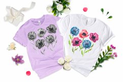 Watercolor poppies sublimation