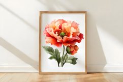 Watercolor Poppy Flower Clipart Product Image 3