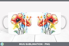 GorgeousWatercolor Mug Wrap design.
