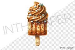 Lotus biscuit crumble &amp; caramel ice pop PNG dessert clipart Product Image 1