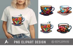 Watercolor Porcelain Cups Clipart Product Image 1