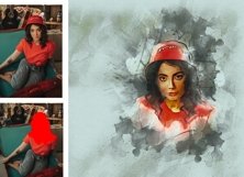 Watercolor Portrait Art Product Image 6