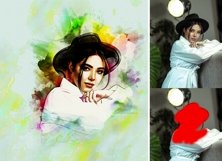 Watercolor Portrait Art Product Image 7