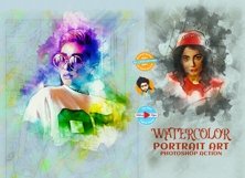 Watercolor Portrait Art Product Image 3