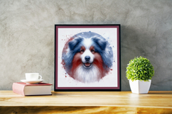 Watercolor Portraits of Australian Shepherd Product Image 3