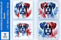 Watercolor Portraits of Boxer Product Image 1