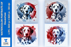 Watercolor Portraits of Dalmatian Product Image 1