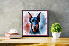 Watercolor Portraits of Doberman Pinscher Product Image 3