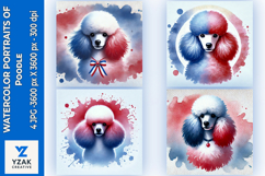 Watercolor Portraits of Poodle Product Image 1
