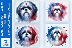 Watercolor Portraits of Shih Tzu Product Image 1
